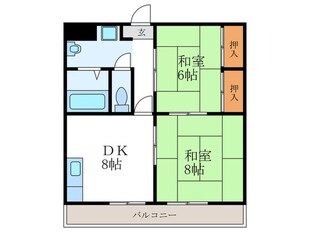 弥生マンションの物件間取画像